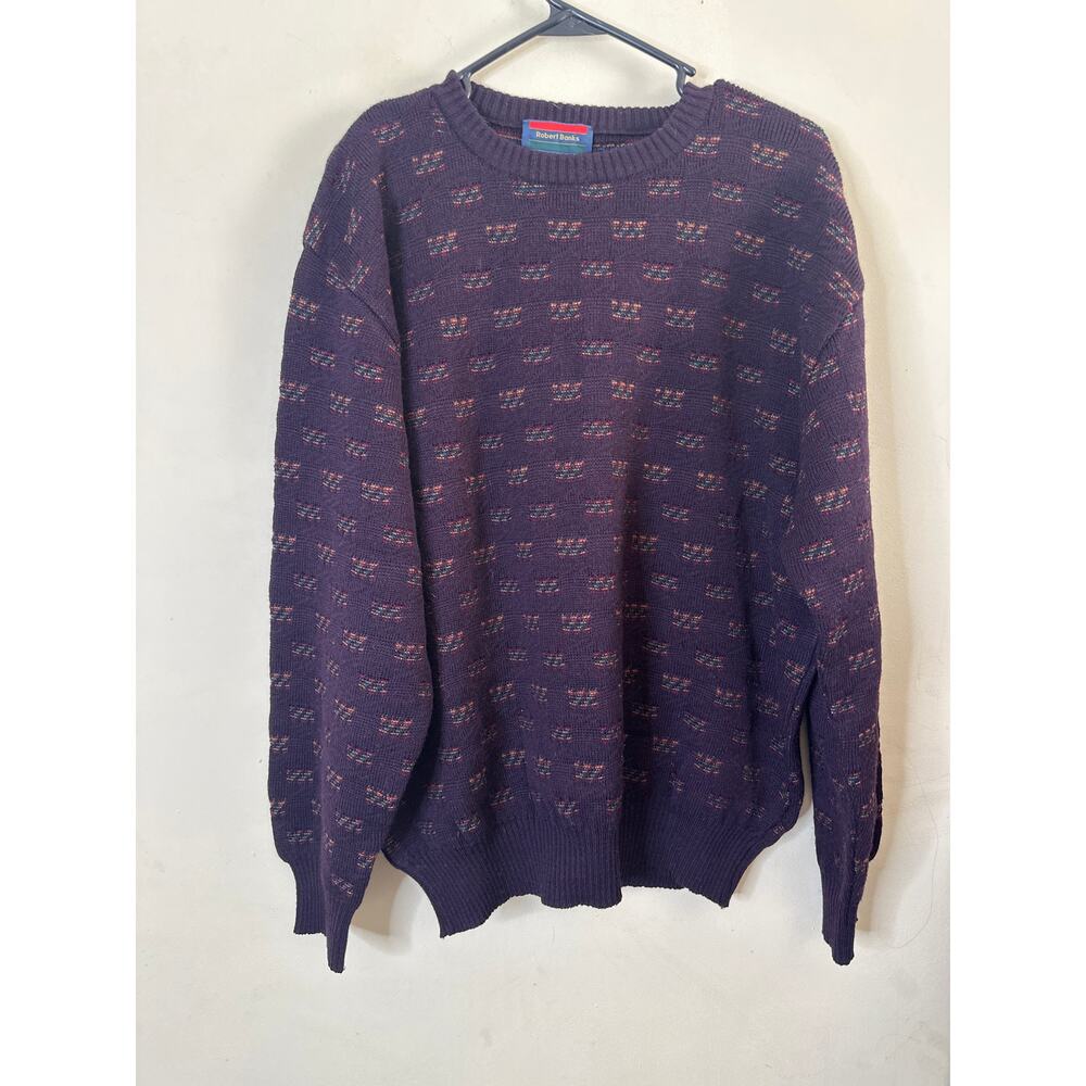 Vintage 80s Robert Banks Wool Sweater M c2